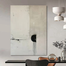 Load image into Gallery viewer, Black and White Minimalist Abstract Art for Modern Office Reception & Zen - inspired Home Library LargeART0934