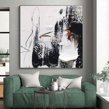 Load image into Gallery viewer, Custom Large - Scale Textured Black - White - Red Art - Perfect for Avant - Garde Studio & Bold Home Office LargeART0801