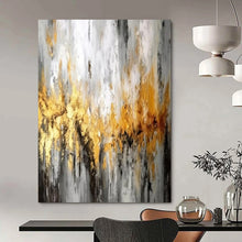 Load image into Gallery viewer, Gold - Gray Urban Abstraction Art for Sophisticated Penthouse & Art - Centric Office LargeART0923