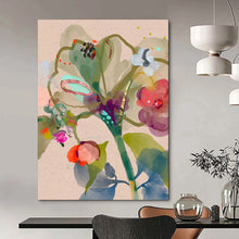Load image into Gallery viewer, Watercolor - Style Abstract Floral Painting, Perfect for Botanical - Themed Bathroom & Relaxing Reading Nook LargeART1817