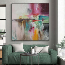Load image into Gallery viewer, Hand - painted Substantial Colorful Abstract Composition Acrylic Art for Artistic Studios LargeART0056