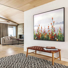 Load image into Gallery viewer, Wildflower Serenity: Pastel - Toned Nature Abstract Large - Scale Hand - painted Abstract Acrylic Art DLZ189