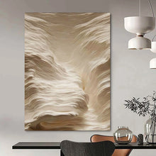 Load image into Gallery viewer, “Textured Beige Waves” - Abstract Acrylic with 3D Effect DTP023