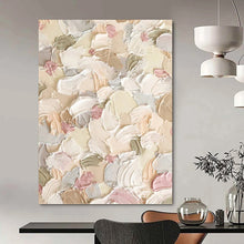 Load image into Gallery viewer, “Pastel Textured Floral Abstract” Abstract Impasto Painting on Canvas, Cheerful Decor DKH982