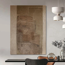 Load image into Gallery viewer, Textured Brown Abstract Canvas Painting, Suited for Rustic Café & Industrial - Chic Hallway LargeART1286
