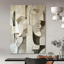 Load image into Gallery viewer, Cubist Face Abstract Painting, Perfect for Art - Lover’s Study & Modern Gallery Wall LargeART1388