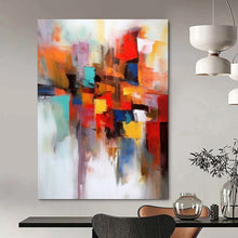 Load image into Gallery viewer, Color - Blocked Abstract Art for Modern Dining Room & Art - loving Bedroom LargeART0925