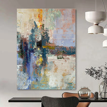 Load image into Gallery viewer, Abstract Coastal Reflection Painting, Ideal for Nautical - Themed Study & Modern Beachfront Home LargeART1397