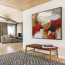 Load image into Gallery viewer, Rustic Energy Abstract Painting with Earth Tones DKH506