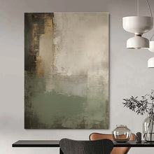 Load image into Gallery viewer, Muted Green - Gray Abstract Painting, Suited for Modern Space & Understated Dining Room LargeART1362