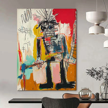 Load image into Gallery viewer, “Spiky - Haired Abstract Robot Figure” – Energetic Figurative Art with Dynamic Lines DTP109