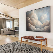 Load image into Gallery viewer, Realistic Cloudscape Abstract Painting for Bedroom Relax Zone & Yoga Studio DKH182