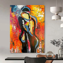 Load image into Gallery viewer, Colorful Abstract Figure Abstract Canvas Painting, Suited for Vibrant Studio & Artistic Living Room LargeART1196
