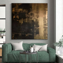 Load image into Gallery viewer, Oversized Dark Textured Abstract Art for Dramatic Living Room & Sophisticated Lounge LargeART0529
