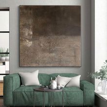 Load image into Gallery viewer, Muted Brown Textured Canvas Acrylic Art - Suited for Minimalist Den & Neutral - toned Hallway LargeART0549