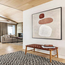 Load image into Gallery viewer, Minimalist Neutral Shapes Abstract Painting on Canvas - “Quiet Balance” DKH594