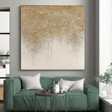 Load image into Gallery viewer, Large - Format Glittering Gold - Silver Abstract Acrylic for Glamorous Entryway LargeART0281