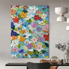 Load image into Gallery viewer, “Colorful 3D Flower Field” - Impasto Floral Art on Canvas DKH1551