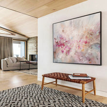 Load image into Gallery viewer, Soft Pink Blossom Burst Abstract Painting on Canvas DKH533