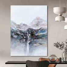 Load image into Gallery viewer, Soft - Toned Abstract Mountain Waterfall, Suited for Nature - Lover’s Bedroom & Tranquil Meditation Room LargeART1961