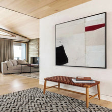 Load image into Gallery viewer, Minimalist Black, White, and Red Abstract Abstract acrylic painting DLZ110