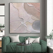 Load image into Gallery viewer, Large - Scale Soft Pastel Textured Abstract Acrylic Art for Nursery & Feminine Bedroom LargeART0408