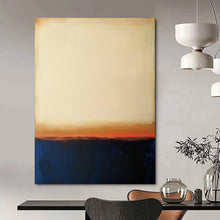 Load image into Gallery viewer, Beige, Orange & Blue Color - Blocked Abstract (Soft) LargeART1951