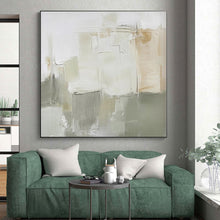 Load image into Gallery viewer, Oversized Neutral Tones Abstract Layered Art for Nursery & Cozy Reading Nook LargeART0439