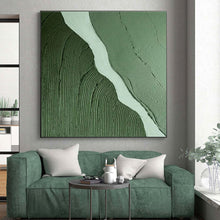 Load image into Gallery viewer, Green and White Textured River Acrylic Art - Great for Nature - inspired Bathroom & Eco - friendly Office LargeART0650
