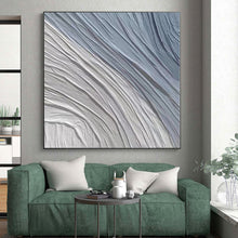 Load image into Gallery viewer, Grand Blue - Gray Wrinkled Textured Abstract Acrylic Decor for Spa & Waiting Room LargeART0387