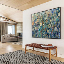 Load image into Gallery viewer, Wildflower Field “Dreamy Meadow” Painting on Canvas, Ethereal Landscape Art DKH897