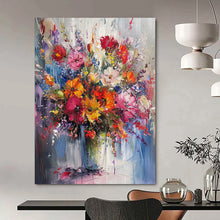Load image into Gallery viewer, Colorful Floral Explosion – Impasto - Style Flower Bouquet DTP260