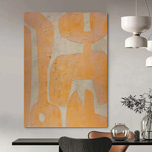 Load image into Gallery viewer, “Orange Ideas” - Warm - Toned Symbolic Forms, Ideal for Creative Space Spark, Abstract Painting on Canvas DKH1073