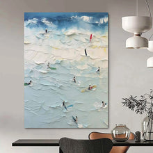 Load image into Gallery viewer, Surfers’ Paradise Palette Acrylic Art, Perfect for Beach - Themed Game Room & Coastal Café LargeART1070