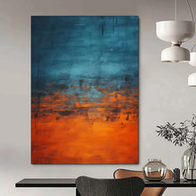 Load image into Gallery viewer, Blue & Orange Abstract Gradient Art, Perfect for Contemporary Living Room & Creative Studio LargeART1947