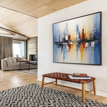 Load image into Gallery viewer, Cityscape Reflection Large - scale acrylic painting DLZ170