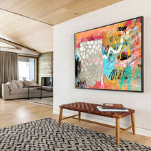 Load image into Gallery viewer, Bold Color Splash Abstract Art for Trendy Teen Room & Urban Café DKH078