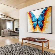 Load image into Gallery viewer, Colorful Butterfly Impasto - Vibrant Living Room or Bedroom Art LargeART1507
