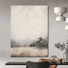 Load image into Gallery viewer, Gray - Beige Abstract Misty Landscape, Ideal for Nature - Inspired Living Room & Peaceful Meditation Space LargeART2056