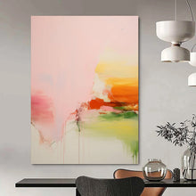 Load image into Gallery viewer, “Pink - Orange Abstract Drip Painting” Abstract Painting on Canvas, Vibrant Wall Art DKH991