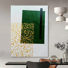 Load image into Gallery viewer, Green Gold Abstract Painting, Great for Luxury Living Room & Stylish Boutique LargeART1328