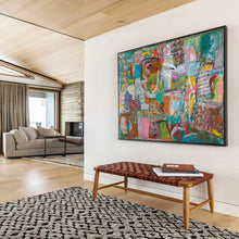 Load image into Gallery viewer, “Colorful Collage - like Abstract” - Mixed - Style Abstract Acrylic, Suits Creative Office and Art Gallery DLZ236