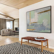 Load image into Gallery viewer, Pastel Abstract Art with Gold Accents for Feminine Bedroom & Chic Café DKH179