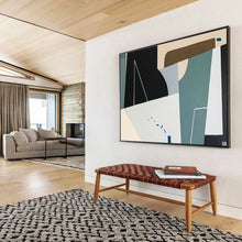 Load image into Gallery viewer, Minimalist Geometric Abstract Painting on Canvas DKH553