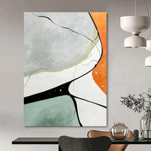 Load image into Gallery viewer, Minimalist Geometric Abstract Canvas Painting, Perfect for Scandinavian - Style Office & Modern Hallway LargeART1233
