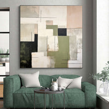 Load image into Gallery viewer, Large - Format Mixed - Tone Geometric Abstract Art for Boutique Café & Home Study LargeART0396