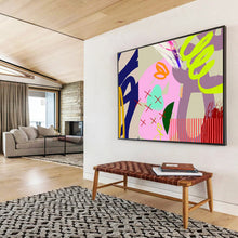 Load image into Gallery viewer, Neon - Hued Abstract Painting for Trendy Nightclub & Modern Art Pop - up DKH200