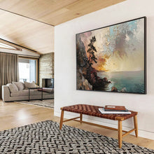 Load image into Gallery viewer, Textured Seaside Cliff Abstract Painting DKH463
