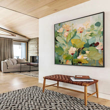 Load image into Gallery viewer, Colorful Lotus Pond - Vibrant Living Room or Bedroom Art LargeART1494