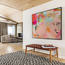 Load image into Gallery viewer, Soft Pink Mixed - Media Abstract Art for Feminine Boutique & Gallery Pop - Up DKH079